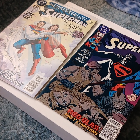 Superman 's wedding DC comics #1 +Superman red glass  # 56 vintage - Picture 2 of 4